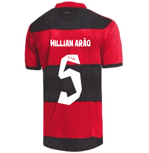 2021/22 Flamengo Home Kit Soccer Jersey WILLIAN ARÃO #5